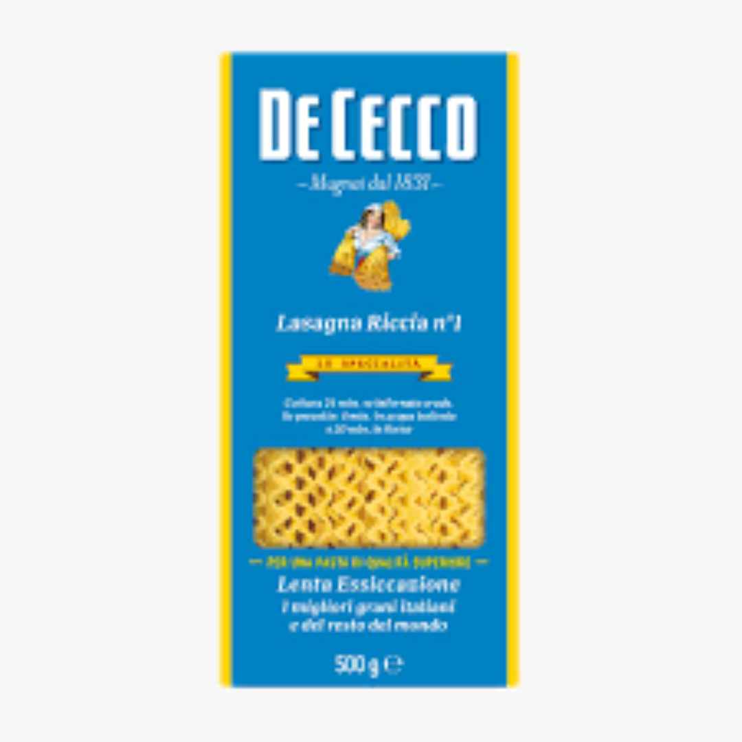 DE CECCO LASAGNA LARGE DOP.RICCIA 500G